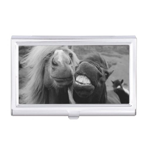 Getty Images  Smiling Horses Business Card Case