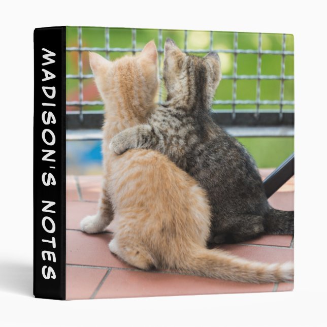 Getty Images | Two Kittens on a Balcony 3 Ring Binder (Front/Spine)