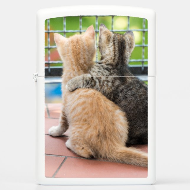 Getty Images | Two Kittens on a Balcony Zippo Lighter (Front)