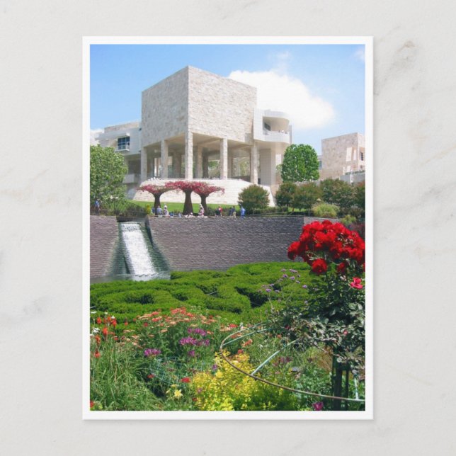 getty museum gardens postcard (Front)