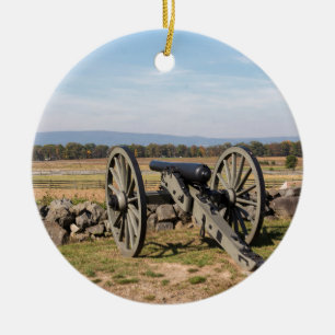 Gettysburg: A view of Pickett's Charge Ceramic Ornament