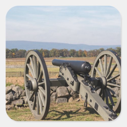 Gettysburg A view of Picketts Charge Square Sticker