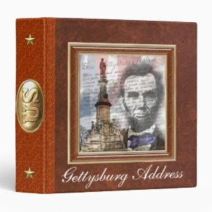Gettysburg Address  1.5" 3 Ring Binder