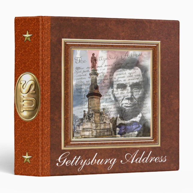 Gettysburg Address  1.5" 3 Ring Binder (Front/Spine)