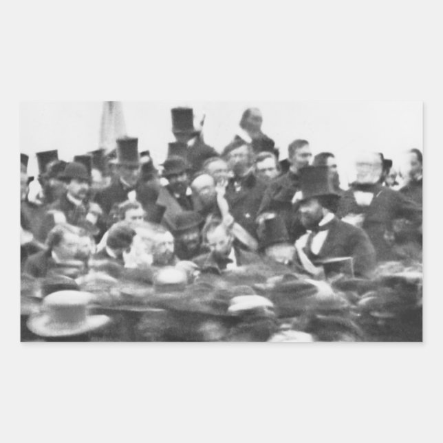 Gettysburg Address, Abraham Lincoln Rectangular Sticker (Front)