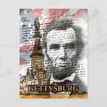Gettysburg Address Postcard by arklights at Zazzle