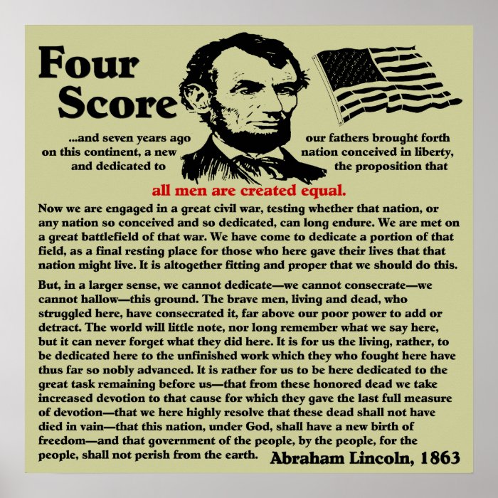 Gettysburg Address Print