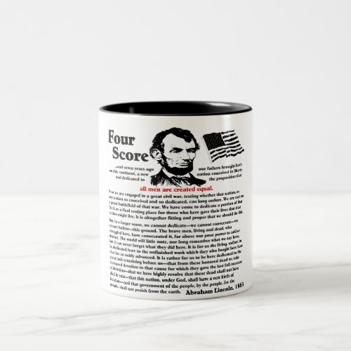 Gettysburg Address Two_Tone Coffee Mug