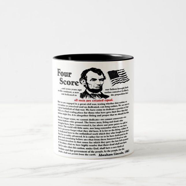 Gettysburg Address Two-Tone Coffee Mug (Center)