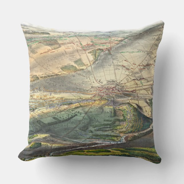 Gettysburg Battlefield 1863 Throw Pillow (Front)