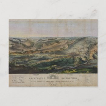 Gettysburg Battlefield By John Bachelder 1863 Postcard by EnhancedImages at Zazzle