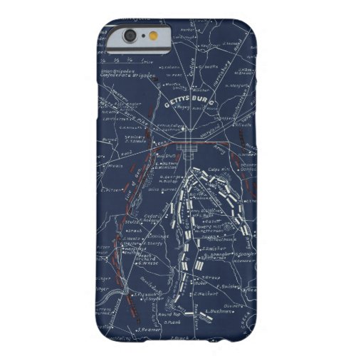 Gettysburg Battlefield Civil War Map 1863 Barely There iPhone 6 Case