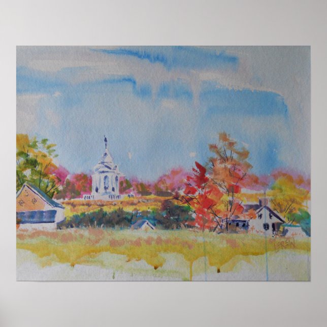 Gettysburg Battlefield Landscape / Larry Lerew Poster (Front)