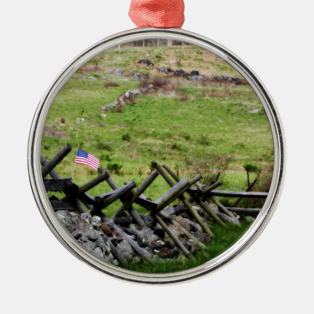 Gettysburg Battlefield Metal Ornament (Front)