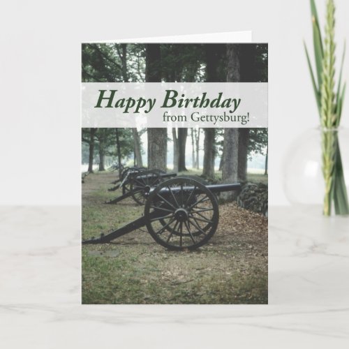 Gettysburg Canons Birthday Card