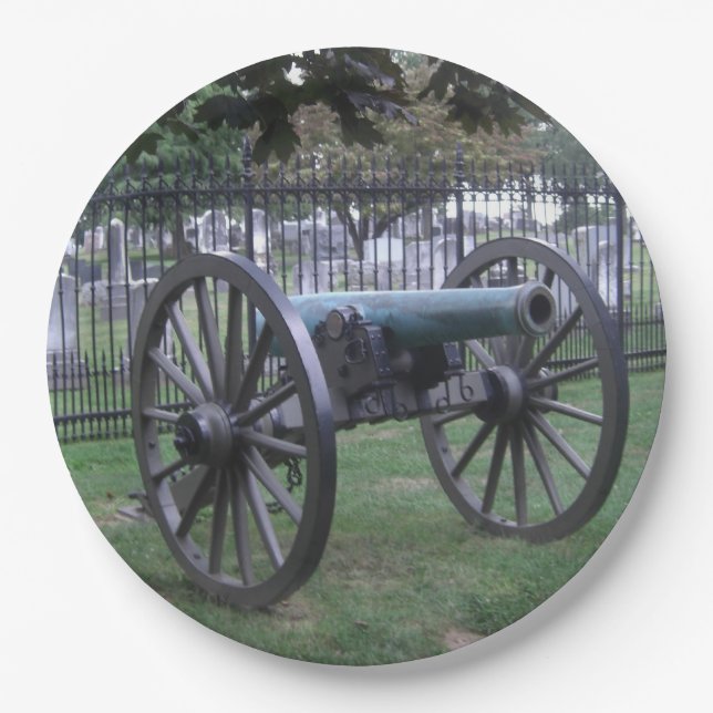 Gettysburg Civil War Cannon Paper Plates (Front)