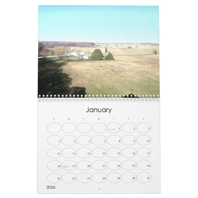 Gettysburg - Collage - Calendar (Jan 2026)