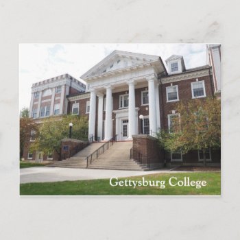 Gettysburg College Postcard by cafarmer at Zazzle