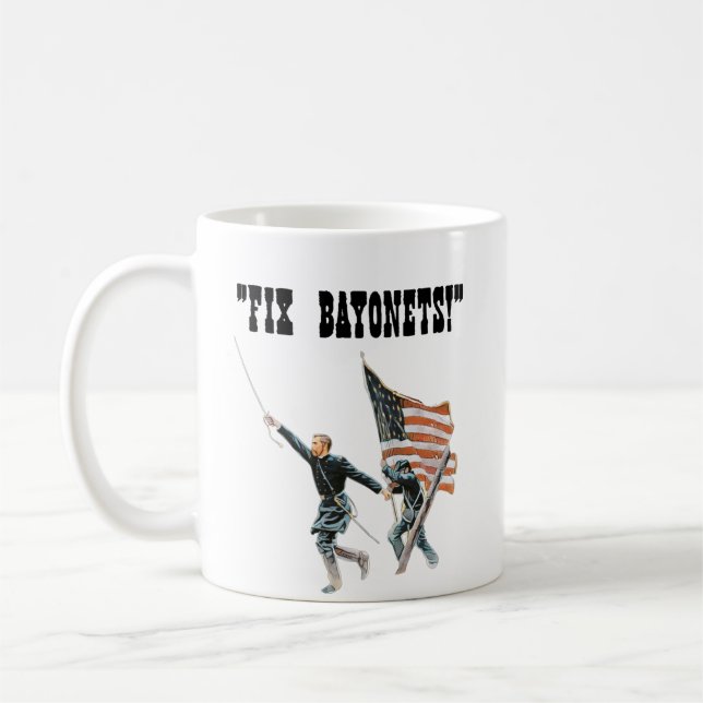 Gettysburg Colonel Chamberlain "Fix Bayonets" Coffee Mug (Left)