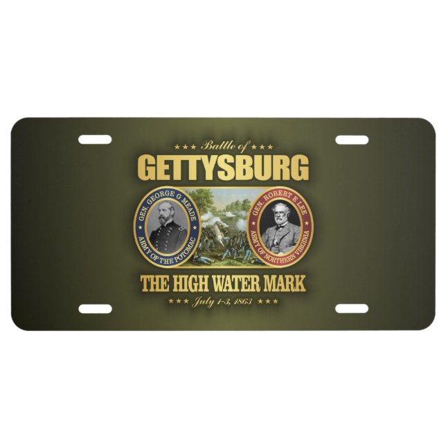 Gettysburg (FH2) License Plate (Front)