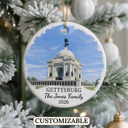 Gettysburg National Military Park, Pennsylvania Ceramic Ornament