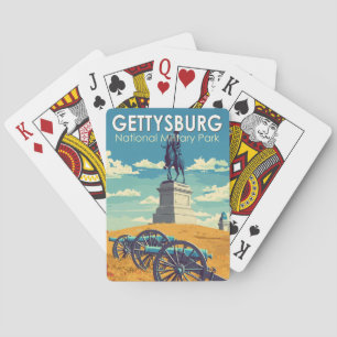 Gettysburg National Military Park Travel Art Retro Poker Cards