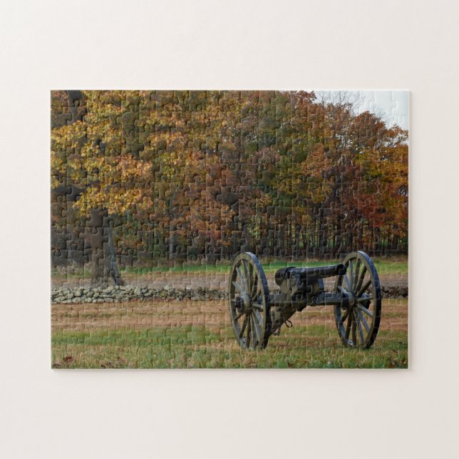 Gettysburg National Park - Fall - Cannon Jigsaw Puzzle (Horizontal)