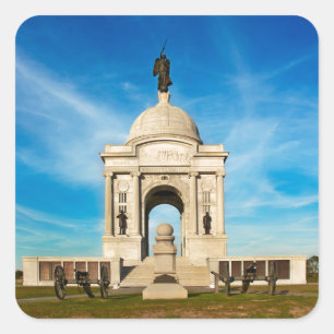 Gettysburg National Park - Pennsylvania Memorial Square Sticker