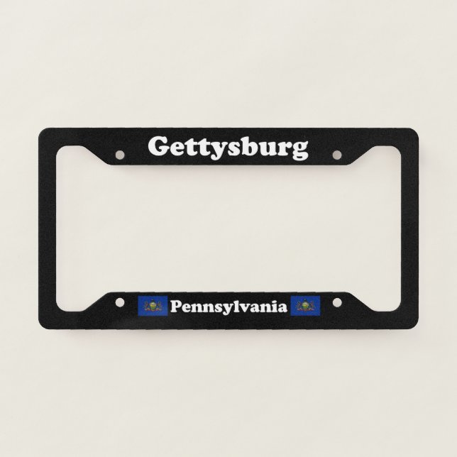 Gettysburg PA - LPF License Plate Frame (Front)