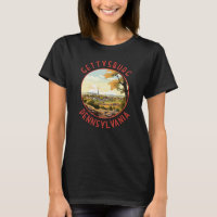 Gettysburg Pennsylvania Retro Distressed Circle