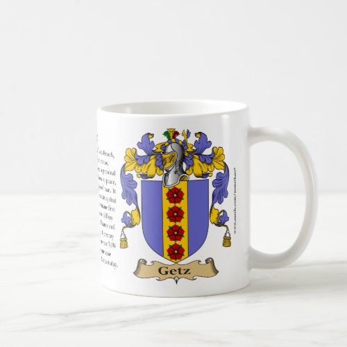 Getz the Origin the Meaning and the Crest Coffee Mug
