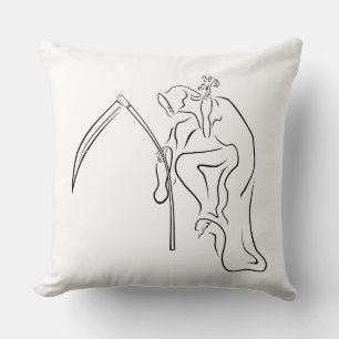 Gevatter / Godfather / Grim HIP HOP Throw Pillow