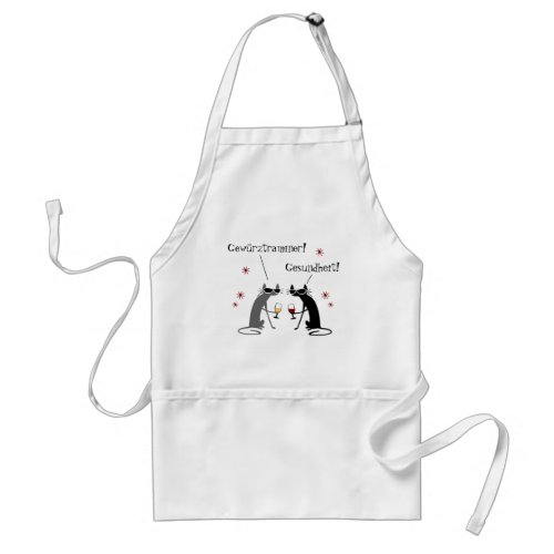 Gewurztraminer Gesundheit White Wine Quote Adult Apron