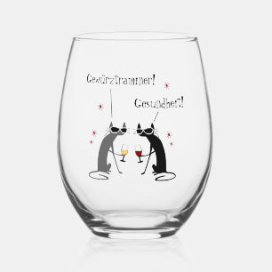 Gewurztraminer Gesundheit White Wine Stemless Wine Glass