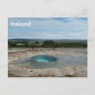 Geyser about to erupt! greeting card