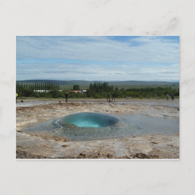 Geyser about to erupt! greeting card (Front)