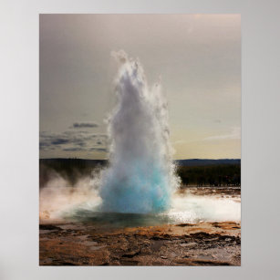 Geyser Iceland Photo Poster