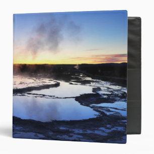 Geyser Smoke at Sunset 3 Ring Binder