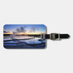 Geyser Smoke at Sunset Luggage Tag