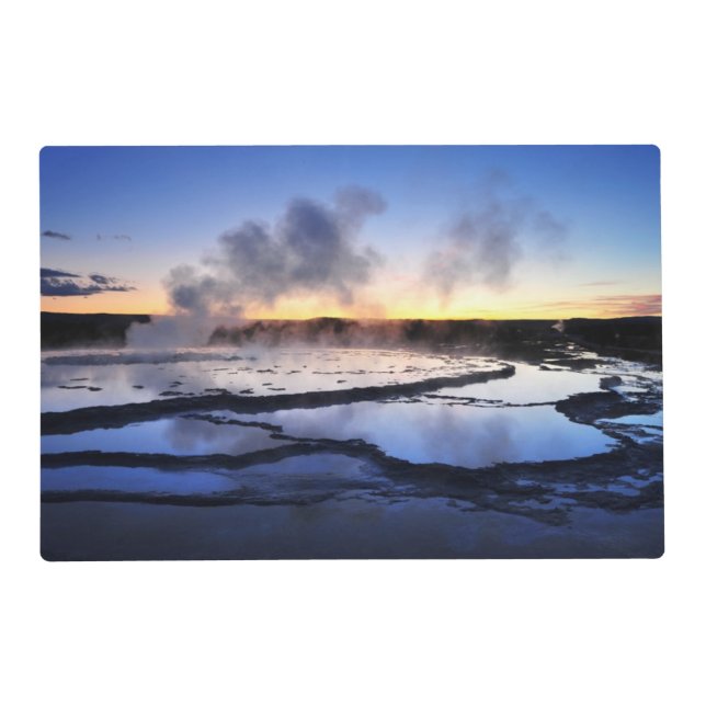 Geyser Smoke at Sunset Placemat (Front)