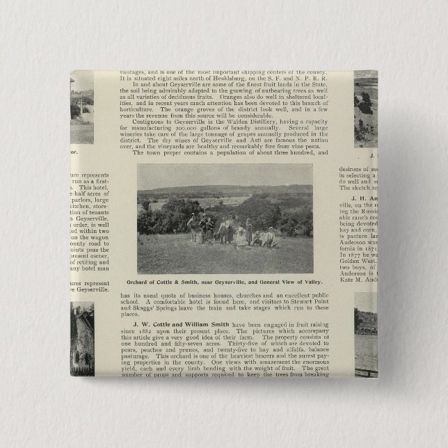 Geyserville, California Pinback Button (Front)