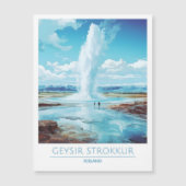 Geysir Strokkur Iceland Vintage Travel (Front)