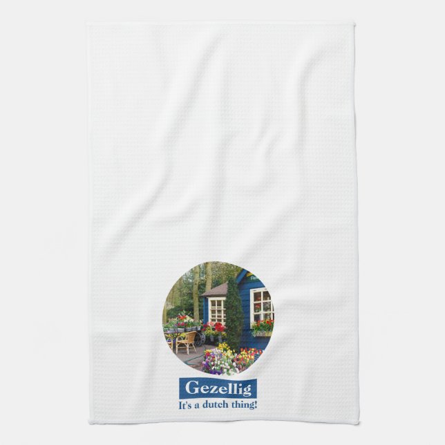 Gezellig, it's a dutch thing! kitchen towel (Vertical)