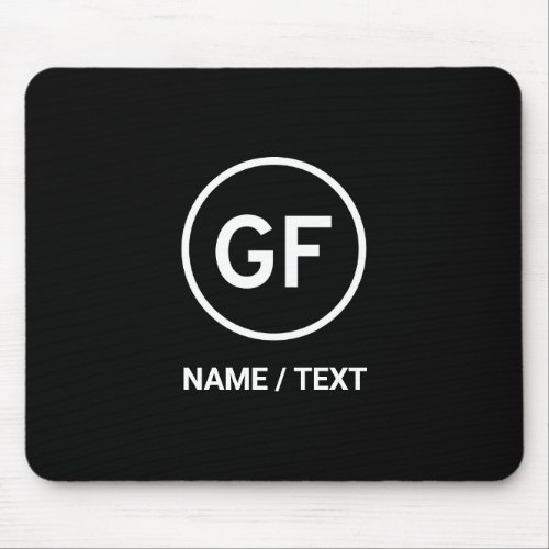 GF for Gluten free food logo branding customized   Mouse Pad