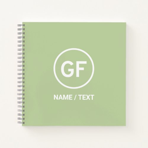 GF for Gluten free food logo branding customized Notebook