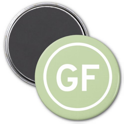GF for Gluten free food logo branding natural Magnet