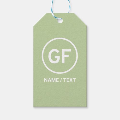 GF for Gluten free food logo branding personalized Gift Tags
