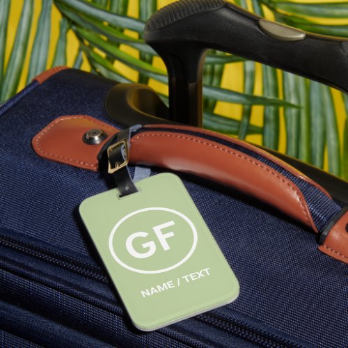 GF for Gluten free food logo branding personalized Luggage Tag