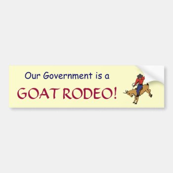 Gf- Government Goat Rodeo Sticker by patcallum at Zazzle