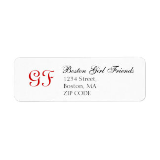 GF Monogram Return Address Labels